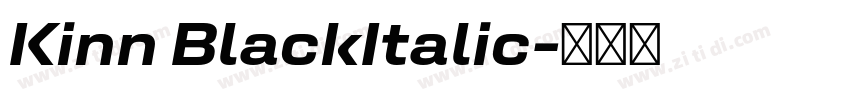 Kinn BlackItalic字体转换